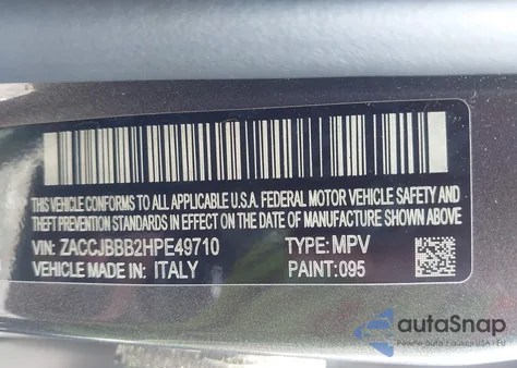 2017 Jeep Renegade Latitude 4X4 z USA, uszkodzony, nr VIN ZACCJBBB2HPE49710